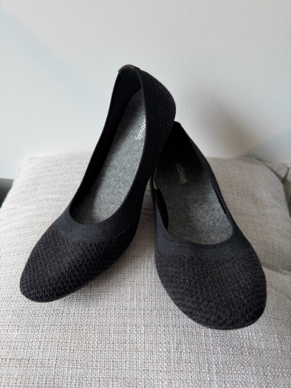 allbirds Womens charcoal Knit Ballet Flats